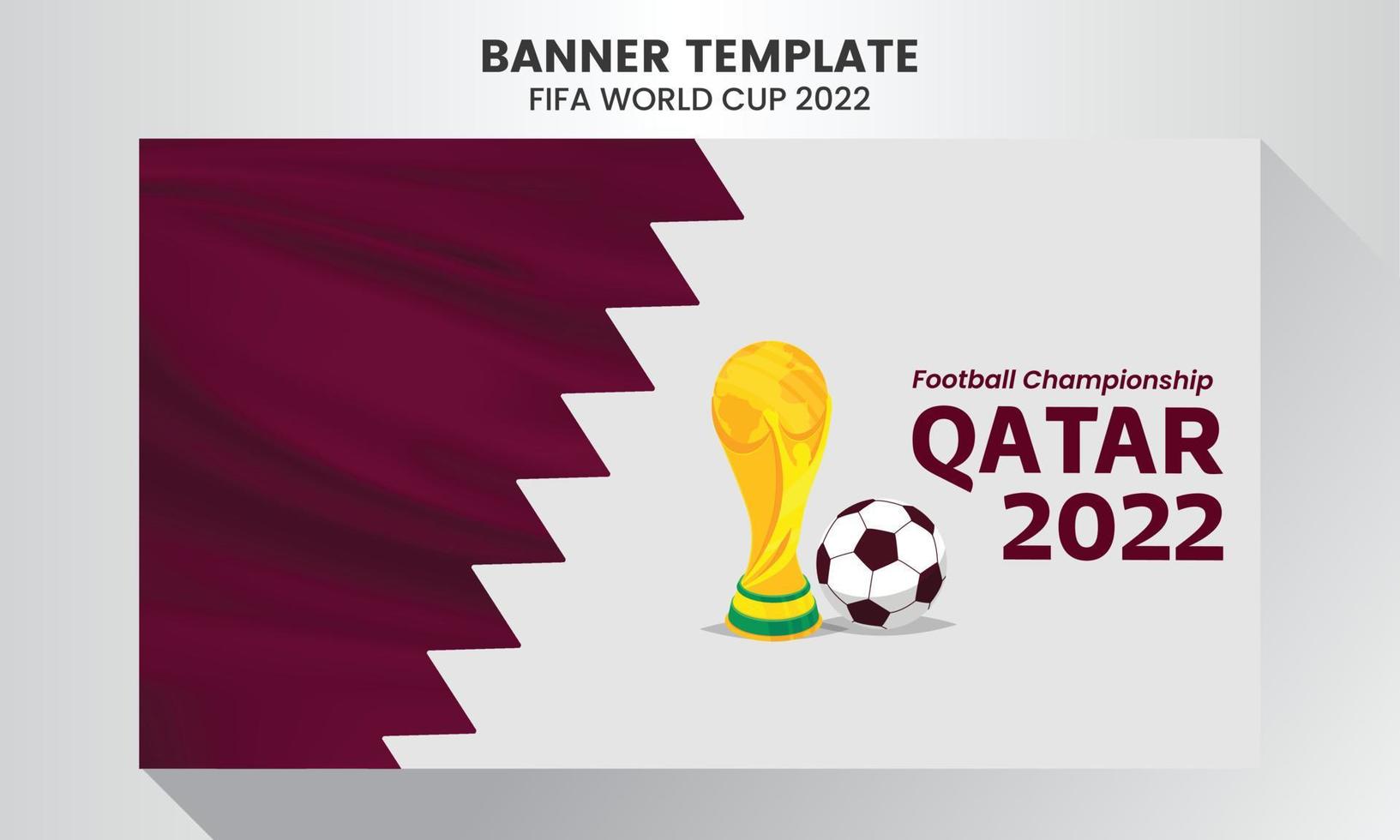 fond de coupe du monde de football pour bannière, championnat de football 2022 au qatar vecteur