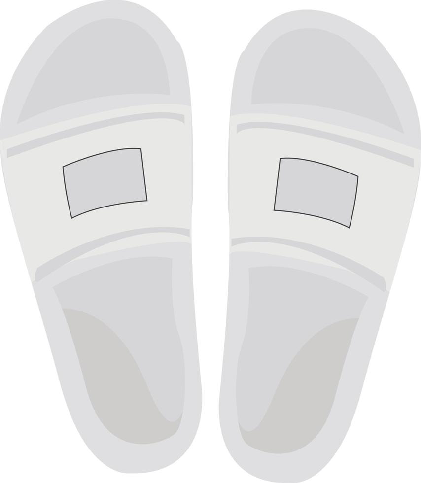 Chaussons blancs, illustration, vecteur sur fond blanc