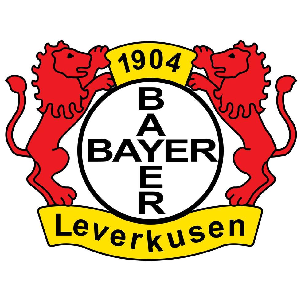 francfort-sur-le-main, allemagne - 10.23.2022 logo du club de football allemand bayer 04. image vectorielle. vecteur