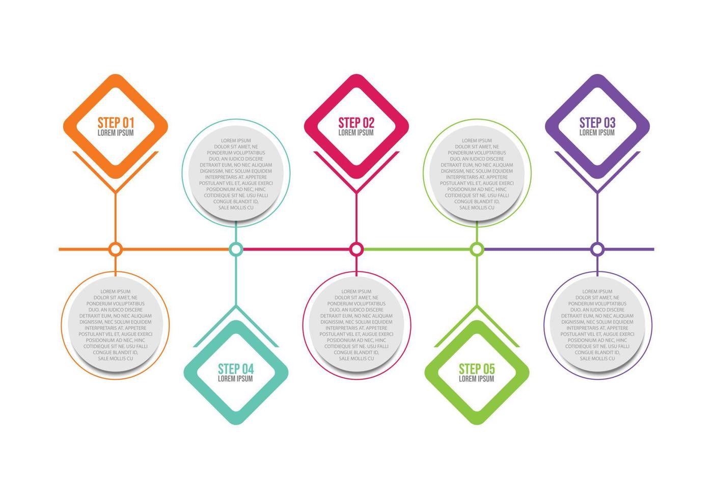 vecteur de modèle de conception infographique de visualisation de données d'entreprise