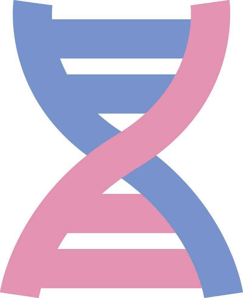 ADN médical, illustration, vecteur sur fond blanc.