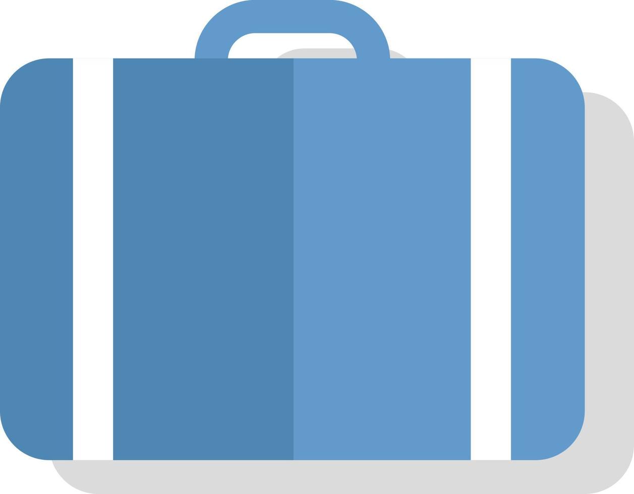 petite valise bleue, illustration, vecteur sur fond blanc.