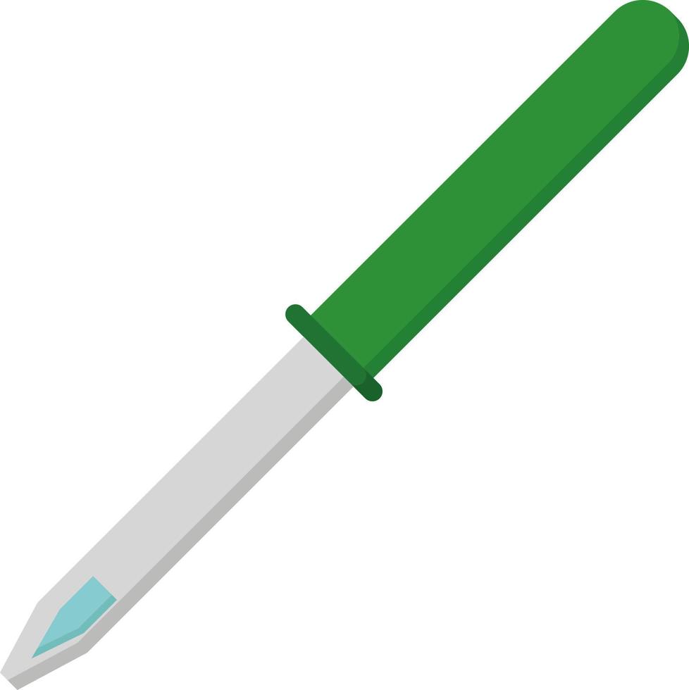 pipette verte, illustration, vecteur sur fond blanc.