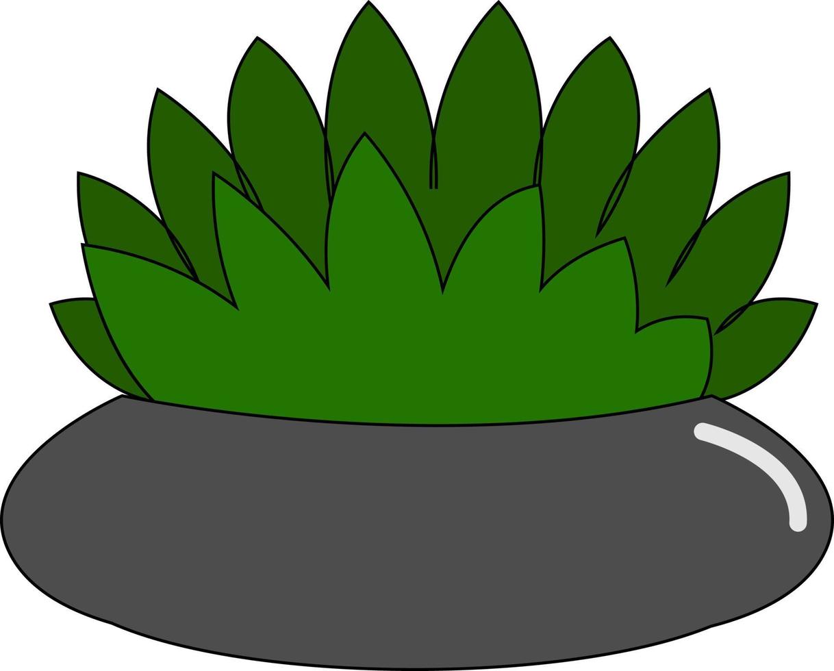 Accueil fleur en pot, illustration, vecteur sur fond blanc