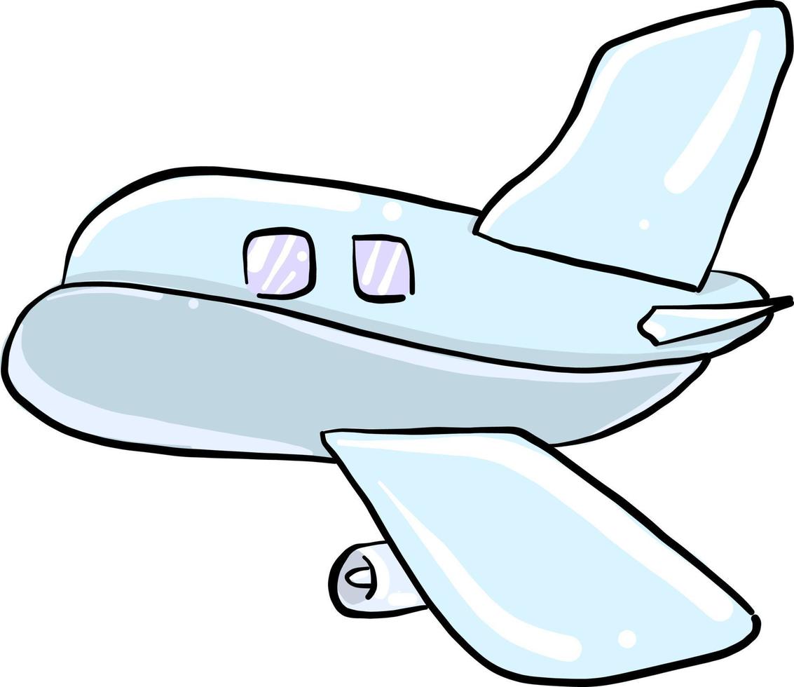 dessin d'avion, illustration, vecteur sur fond blanc.