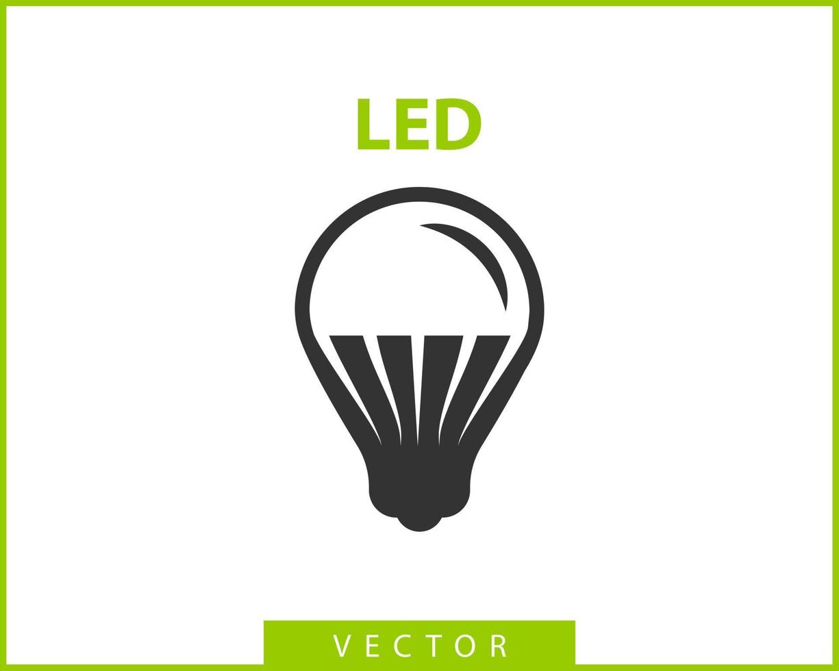 vecteur d'icône d'ampoule. concept de logo d'idée d'ampoule. élément de conception web d'icônes d'électricité de lampe. lumières led silhouette isolée.