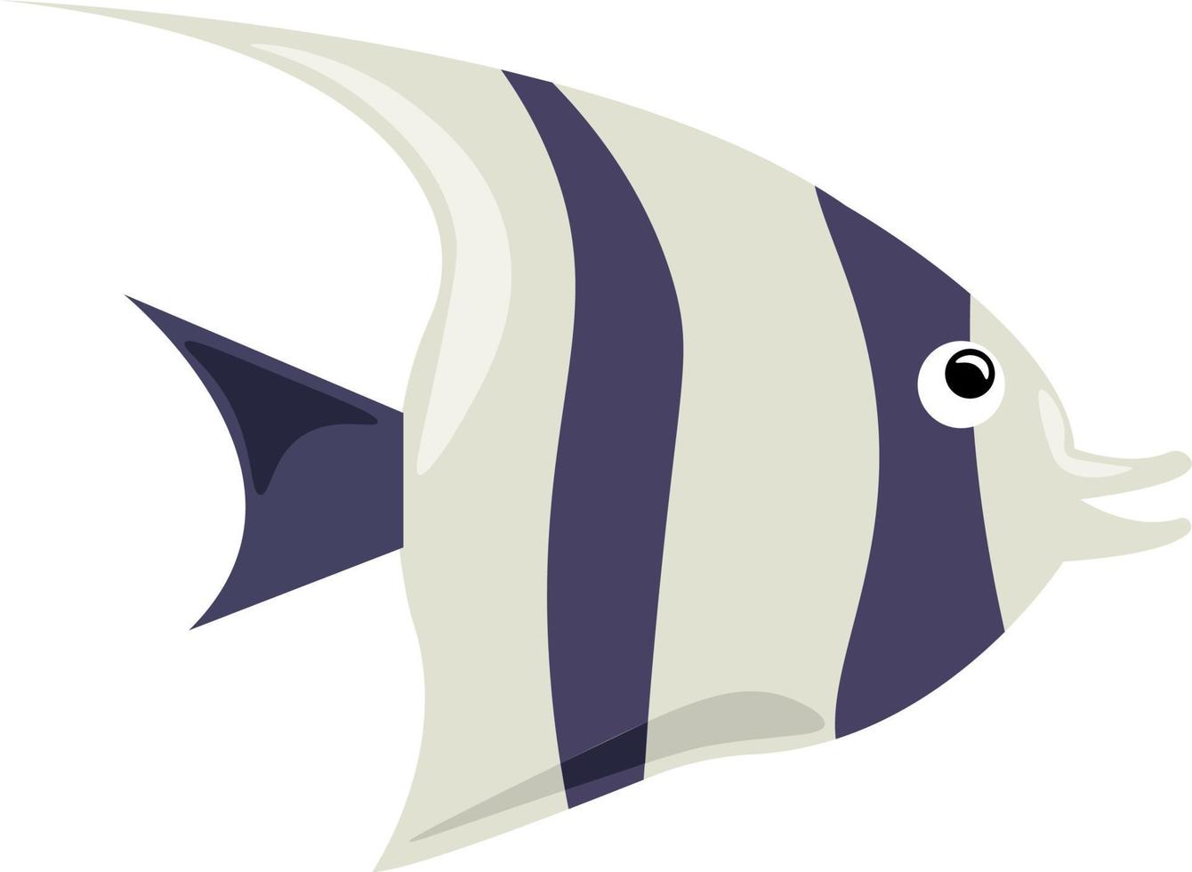 poisson-ange, illustration, vecteur sur fond blanc.