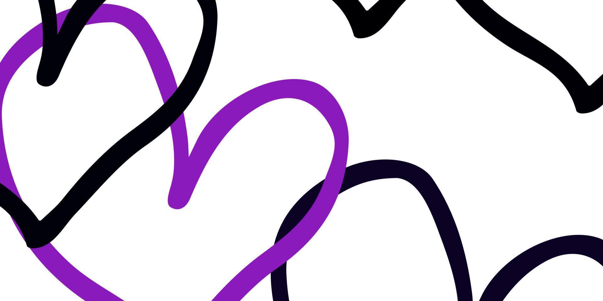 modèle vectoriel violet clair avec des coeurs colorés.