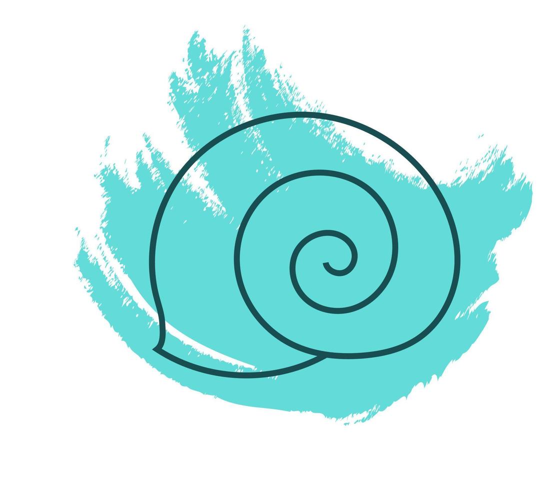 coquillage d'escargot, icône illustration, vecteur sur fond blanc
