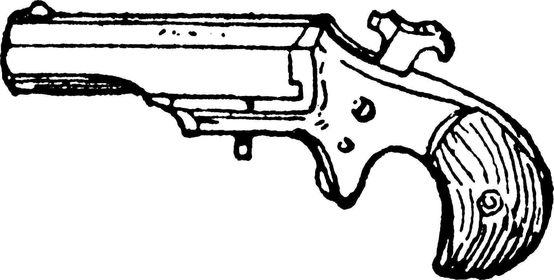 pistolet, illustration vintage. vecteur