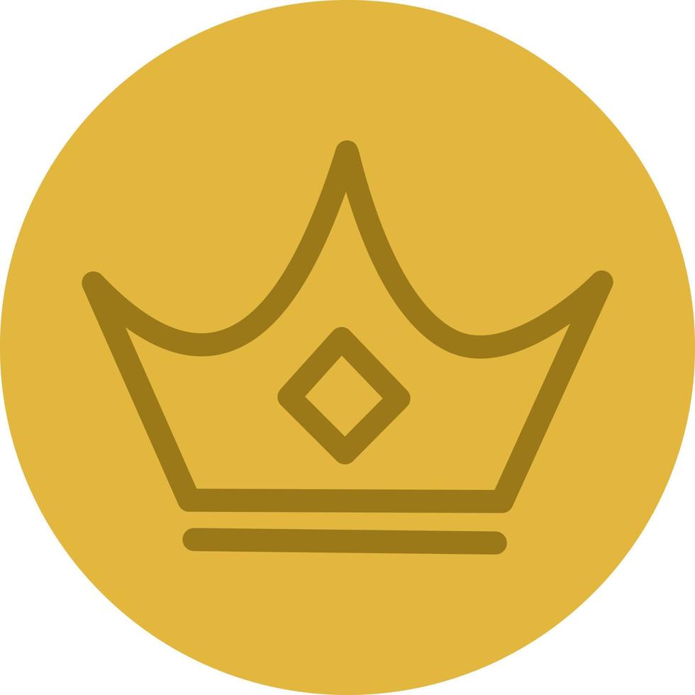 élégante couronne dorée, icône illustration, vecteur sur fond blanc