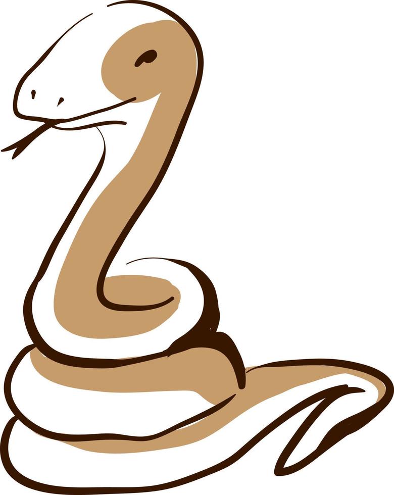 dessin de serpent, illustration, vecteur sur fond blanc.