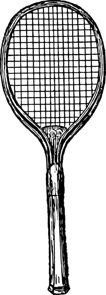 illustration vintage de raquette de tennis. vecteur