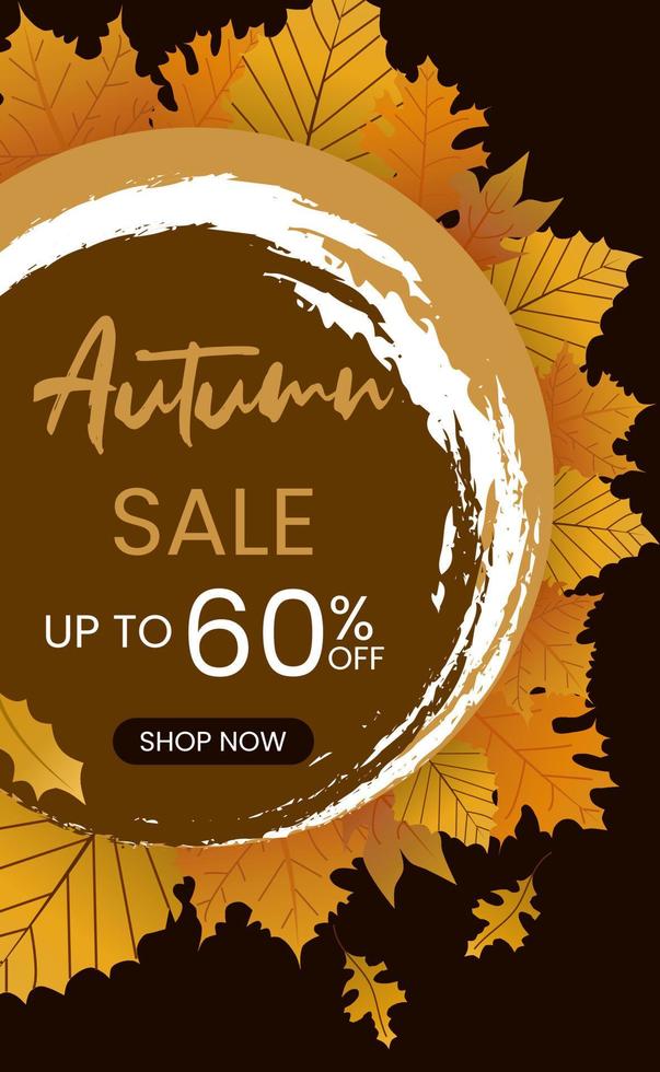 fond de vente automne design plat, pour bannières, affiches, modèles et autres. vecteur