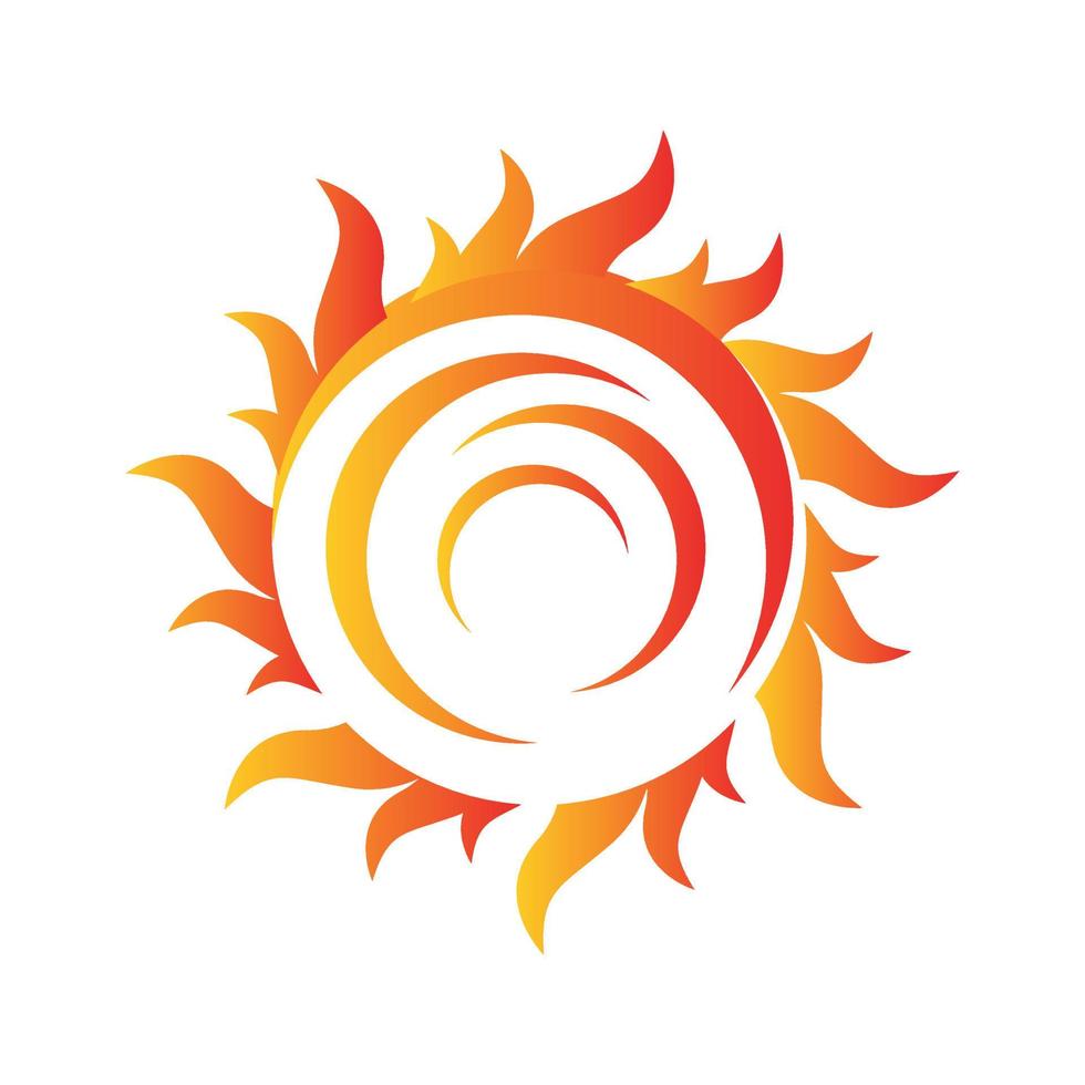 illustrations de logo d'icône de vecteur de soleil jaune sunburst