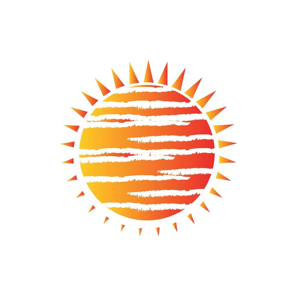 illustrations de logo d'icône de vecteur de soleil jaune sunburst