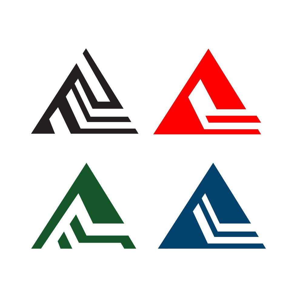 illustration de concept de vecteur de conception de logo triangle isolé sur fond blanc