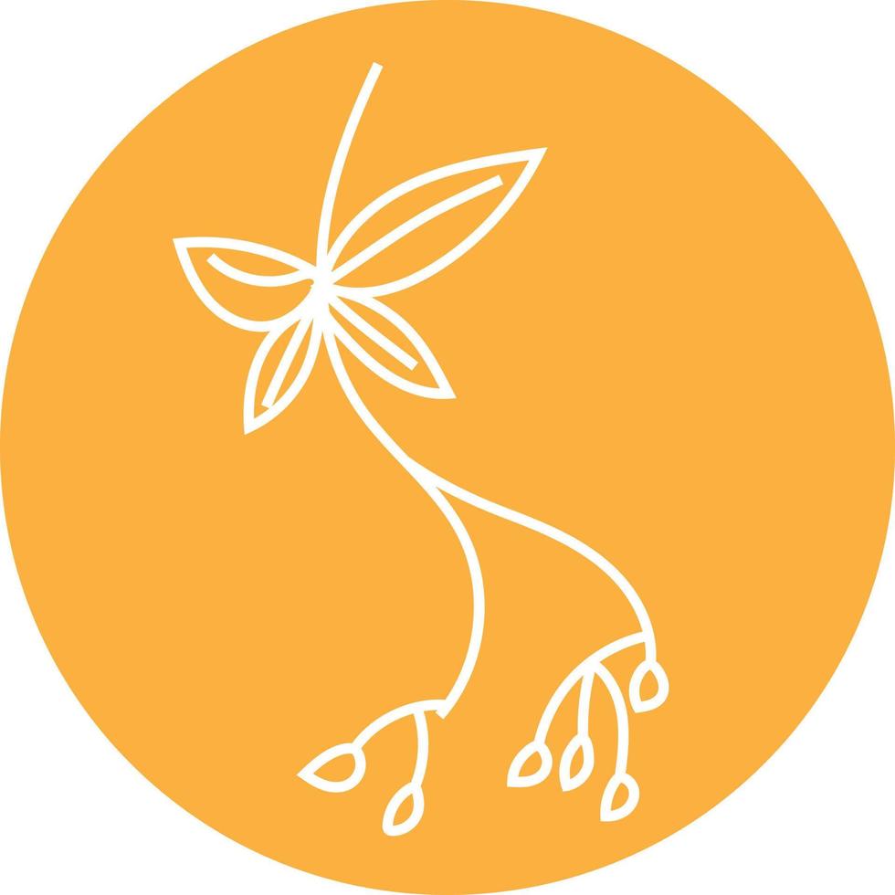 fleur simple jaune, icône illustration, vecteur sur fond blanc