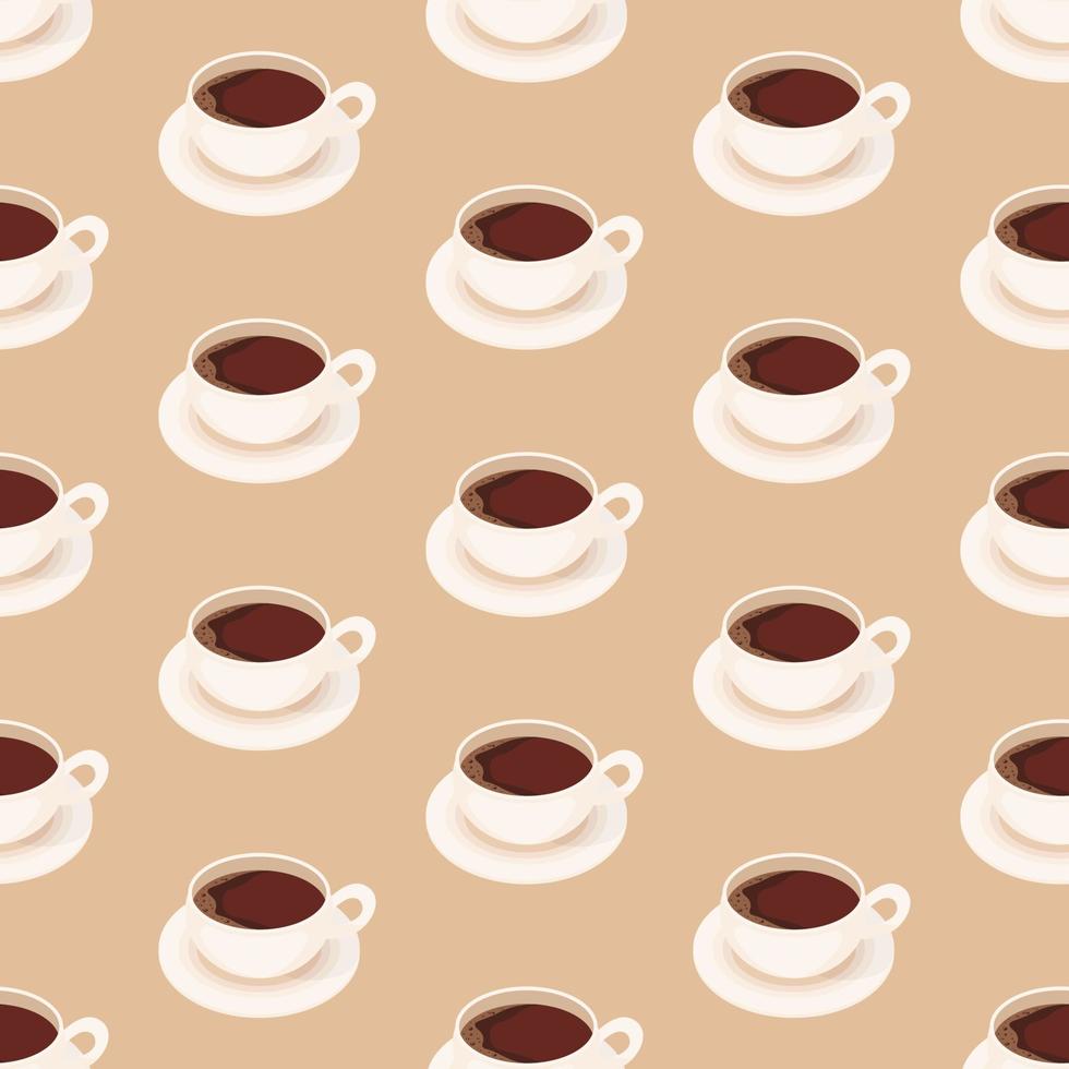 modèle sans couture avec des tasses à café. illustration vectorielle vecteur