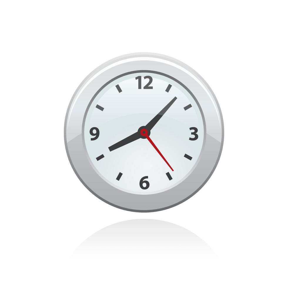 illustration vectorielle réaliste de la minuterie d'horloge. adapté à l'élément de conception de l'horloge, du chronomètre et de la gestion des symboles horaires. vecteur