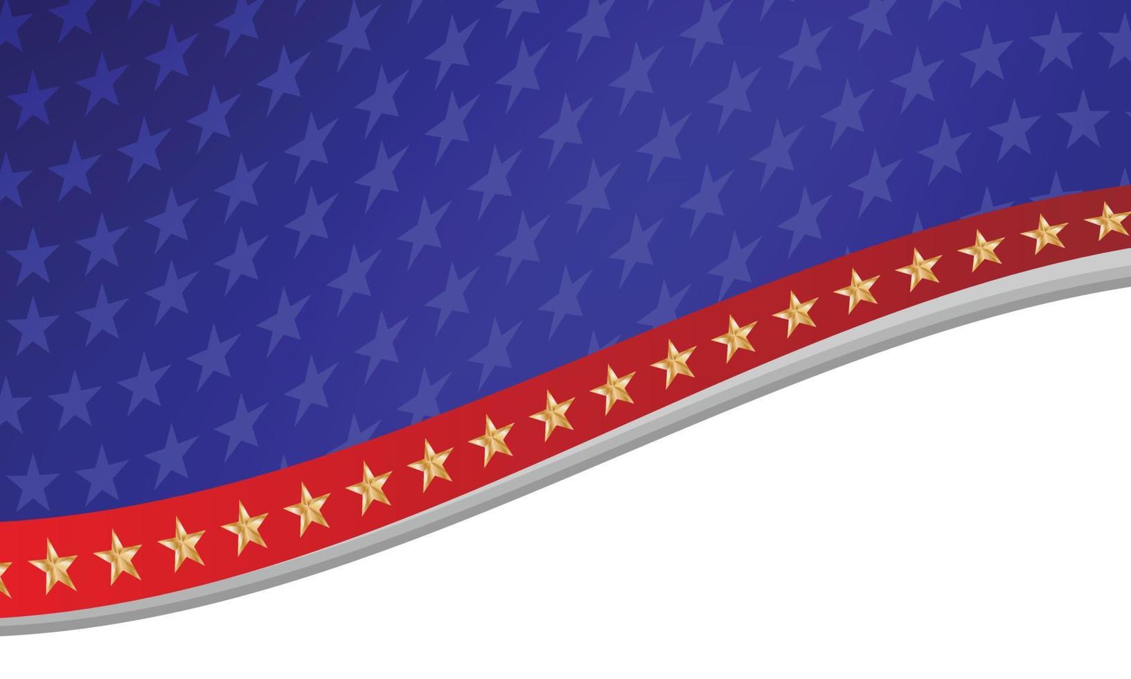 cadre bleu et rouge avec un motif de drapeau américain vecteur
