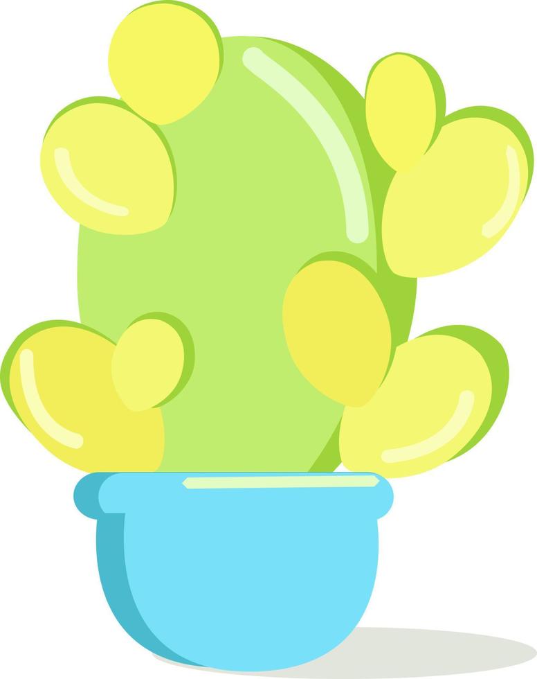 cactus en pot, illustration, vecteur sur fond blanc.