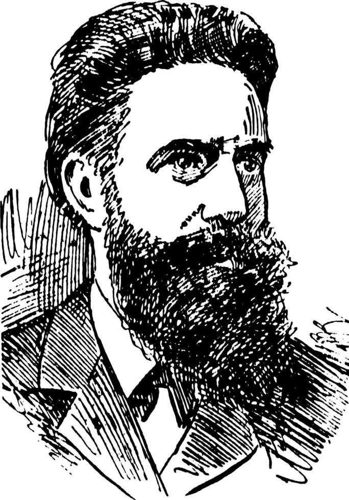 wilhelm rntgen, illustration vintage vecteur