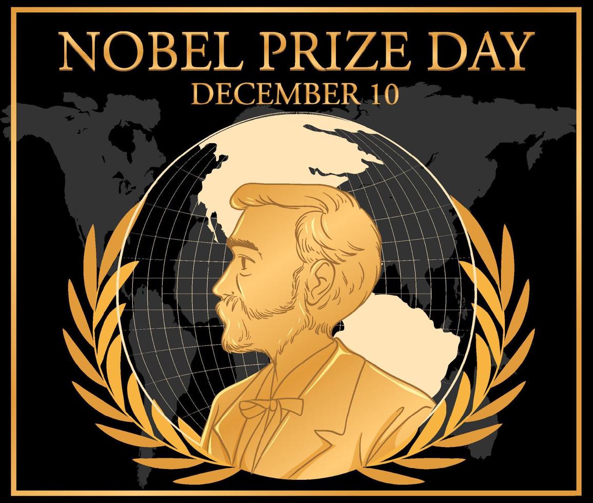 conception d'affiche de la journée du prix nobel vecteur