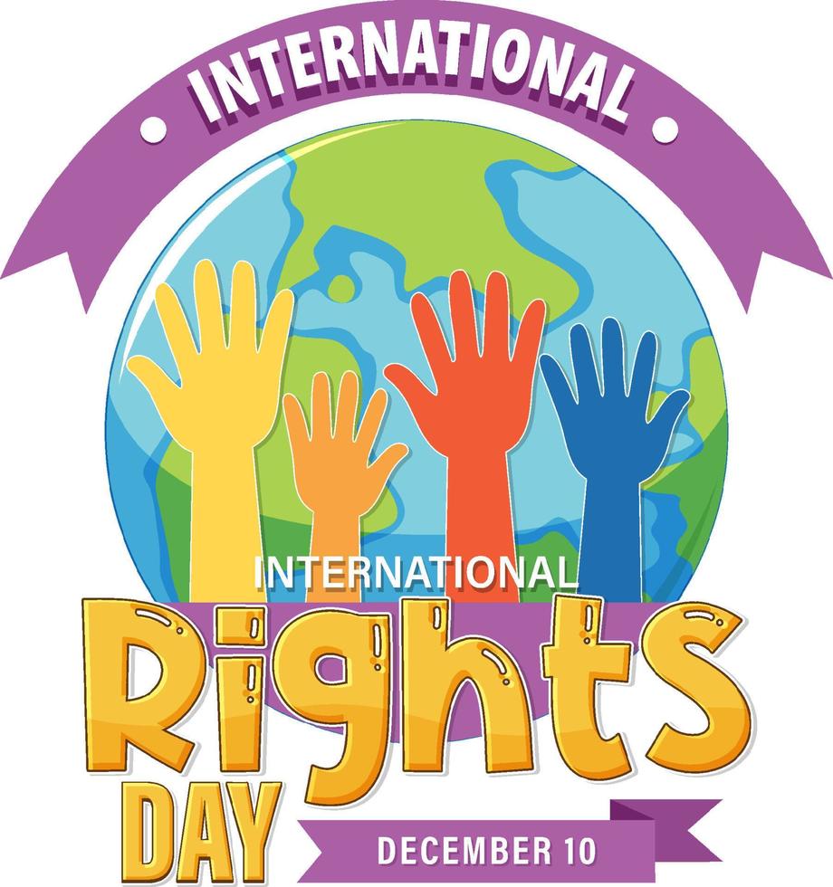 conception de bannière de la journée internationale des droits de l'homme vecteur