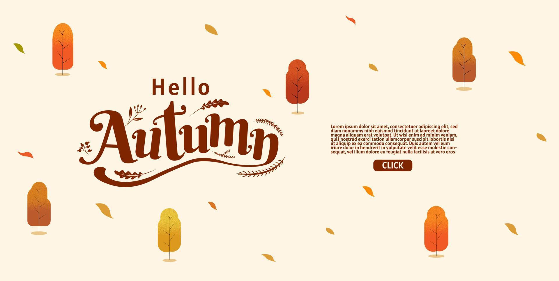 bonjour lautomne, le jour de thanksgiving, automne, typographie, conception de calligraphie, vecteur