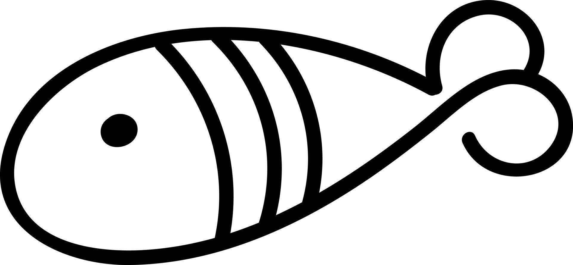 poisson avec deux bandes, illustration, vecteur sur fond blanc.