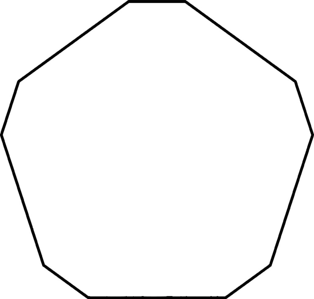 polygone à douze côtés, illustration vintage. vecteur