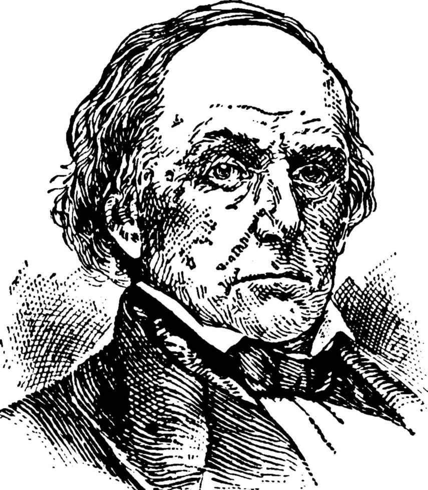 daniel webster, illustration vintage vecteur