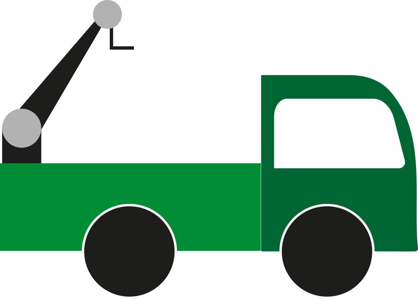 camion vert, illustration, vecteur sur fond blanc.