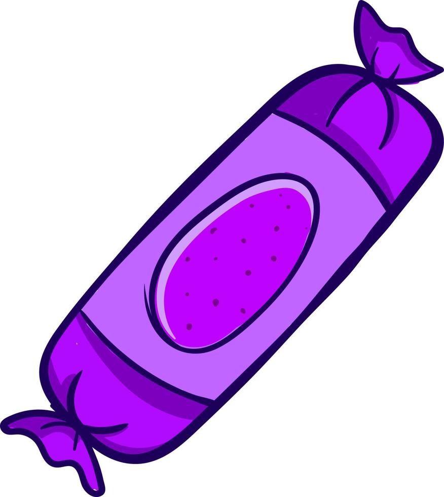 Bonbons enveloppés de violet, illustration, vecteur sur fond blanc
