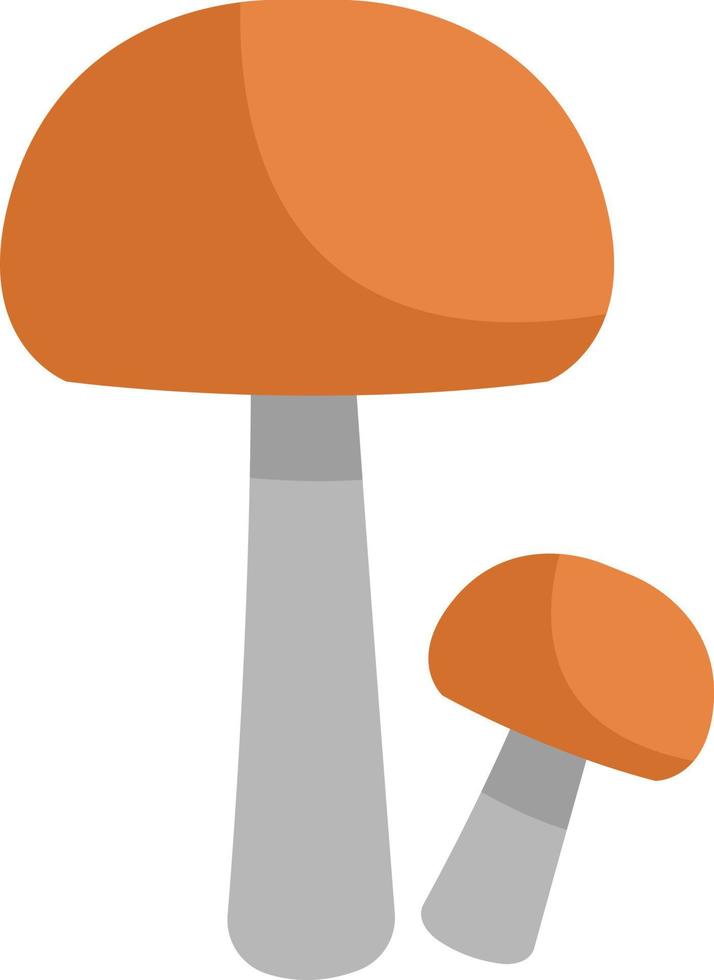 Chapeau orange champignon, icône illustration, vecteur sur fond blanc