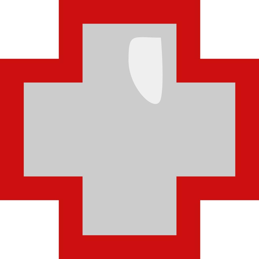 croix médicale, illustration, vecteur sur fond blanc.