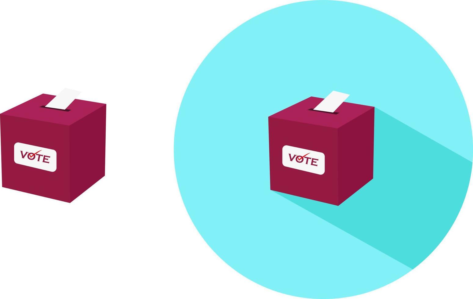 boîte de vote, illustration, vecteur sur fond blanc.