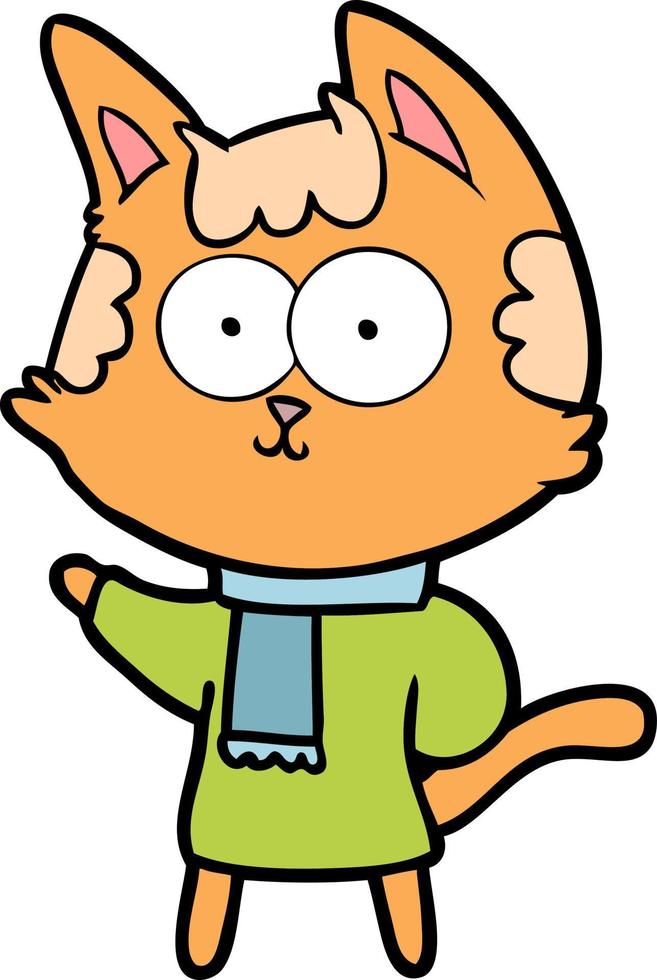 personnage de chat de vecteur en style cartoon