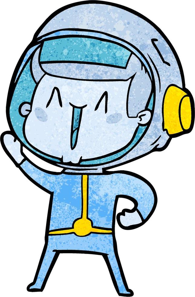 personnage d'astronaute de vecteur en style cartoon