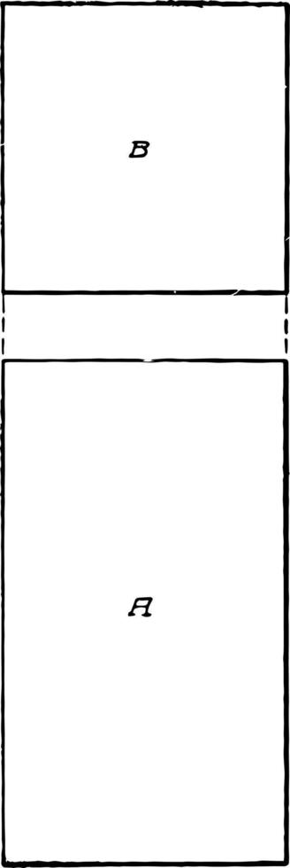 projection d'illustration vintage de barre carrée. vecteur