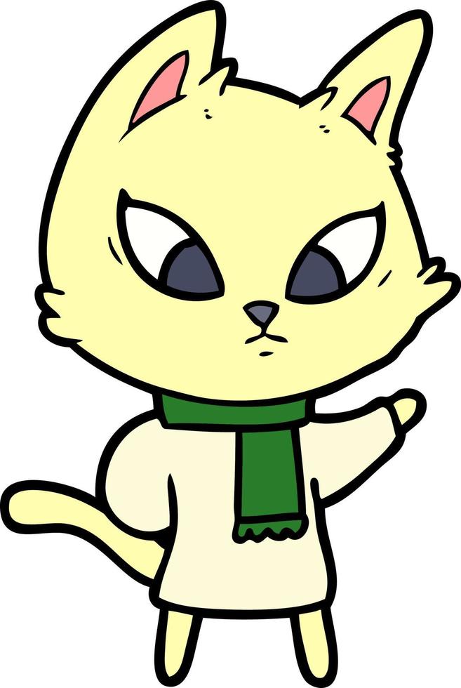 personnage de chat de vecteur en style cartoon