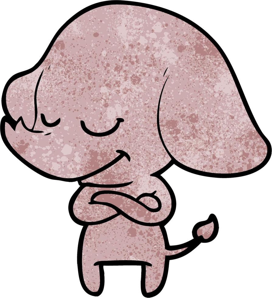 personnage d'éléphant de vecteur en style cartoon