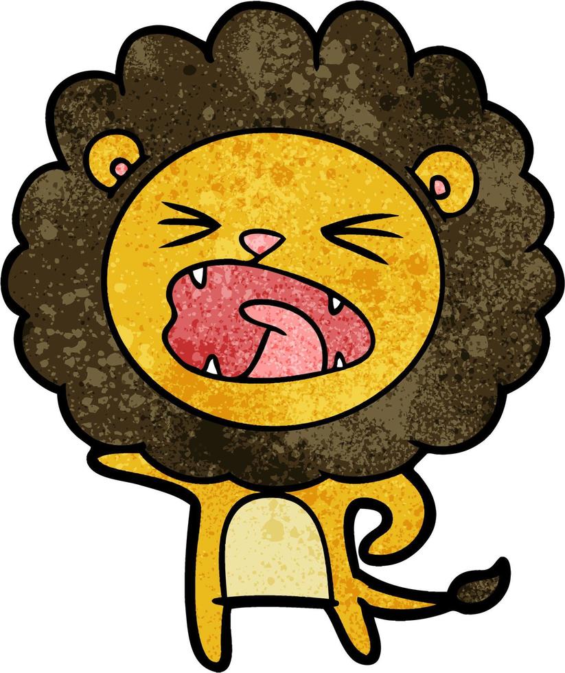 personnage de lion de vecteur en style cartoon