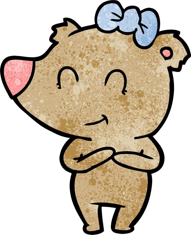 personnage d'ours de vecteur en style cartoon