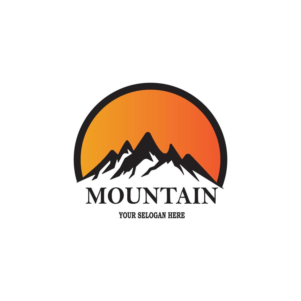 vecteur de modèle d'entreprise de logo d'icône de montagne