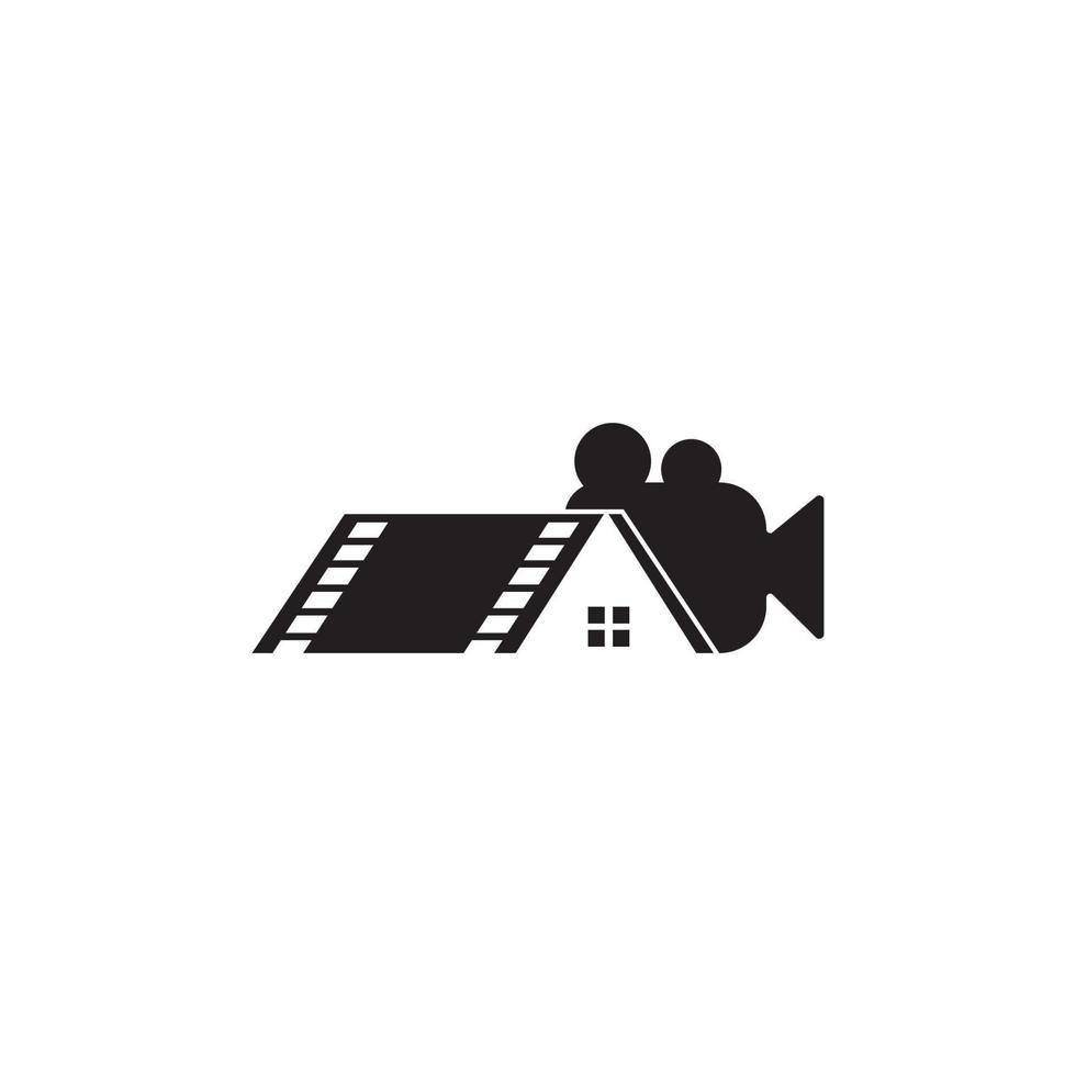 vecteur de logo d'icône de maison de production