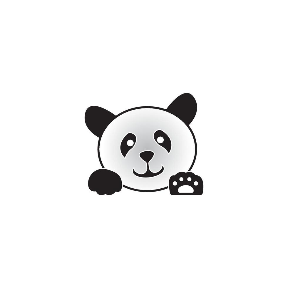 conception de vecteur de logo icône panda