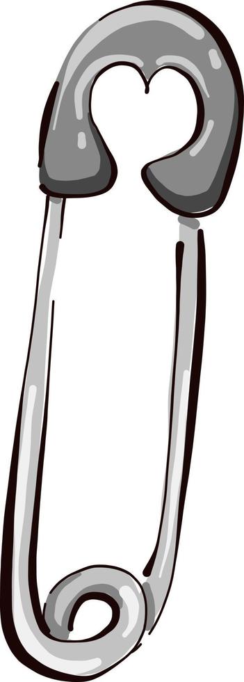 broche grise, illustration, vecteur sur fond blanc.