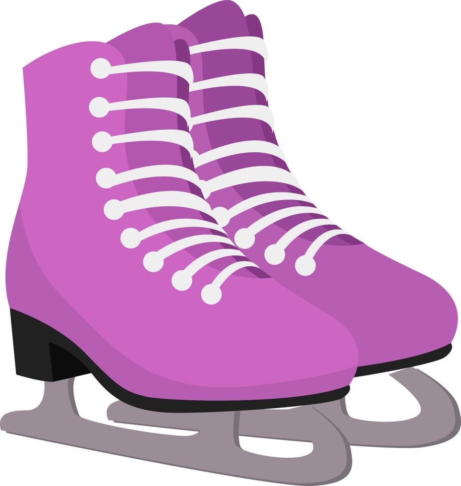 Patins violets, illustration, vecteur sur fond blanc